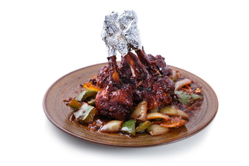 indian apple chicken with some veggies