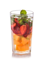 infused water mix of strawberry and papaya