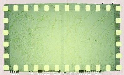 Vintage green film strip frame