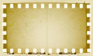 Vintage sepia film strip frame