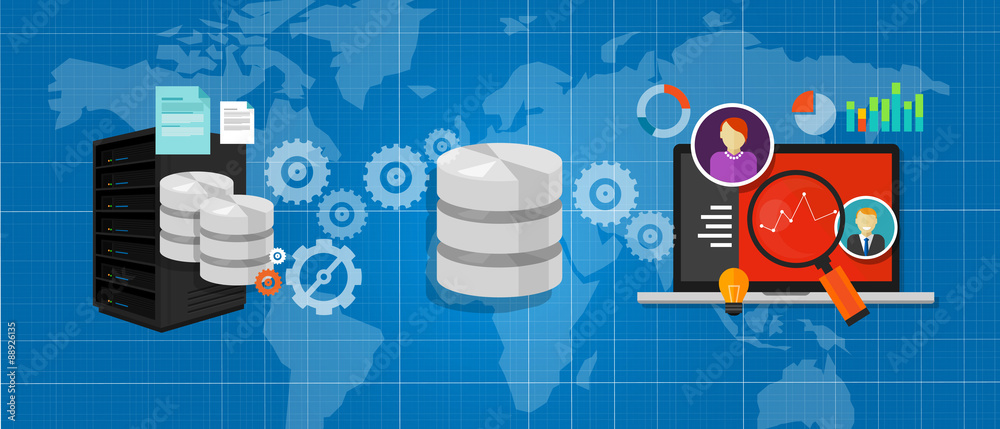 Aufkleber data integration database connect media files chart analysis