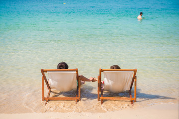 beach chair on the beach
