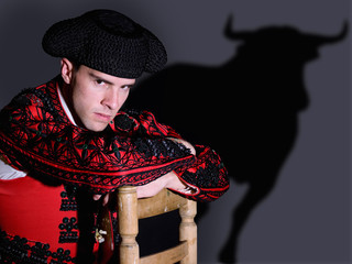 Torero, on black background
