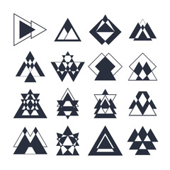 Abstract hipster style icons for logo design, logotypes or busin