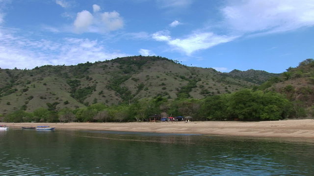 Deserted Beach on the Indonesian Island of Komodo