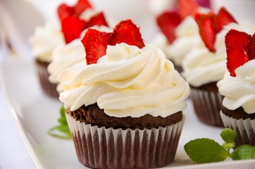 Капкейки со сливочным кремом