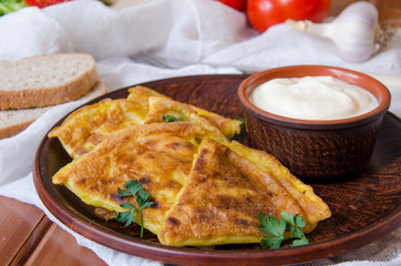 Блины с мясным фаршем