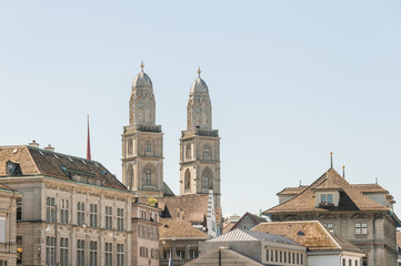 Z&uuml;rich, Altstadt, Stadt, Grossm&uuml;nster, Kirche, Altstadth&auml;user, M&uuml;nster, Limmat, Niederdorf, Schweiz