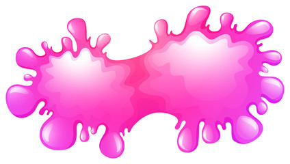 Pink splash on white