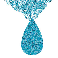 Blue ecology water drop vector background concept