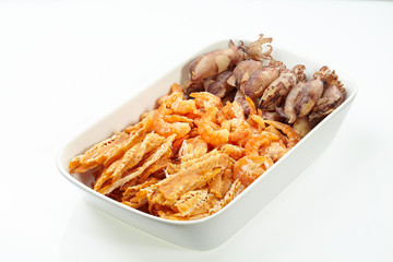 Mixed dry shrimp and squid