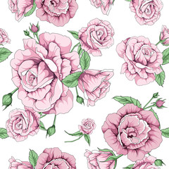 rose floral vector pattern