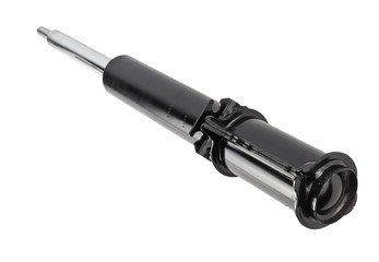 car shock absorber on white background