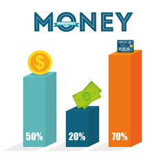 Money infographic design.