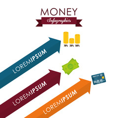 Money infographic design.