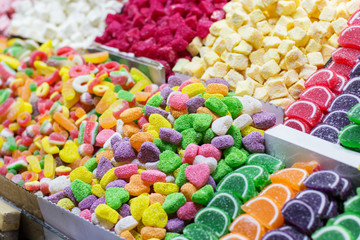 Background turkish sweets colorful delight lokum