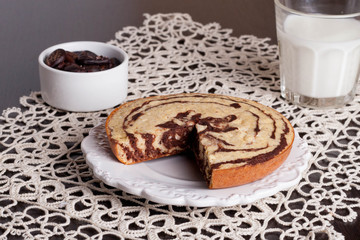 Cake ''Zebra'', close up