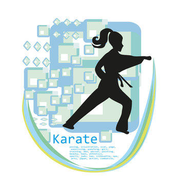 Karate girl design