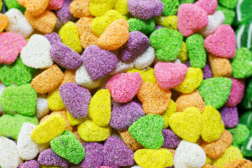 Background turkish sweets heart shape
