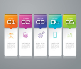 Infographic design template and marketing icons.