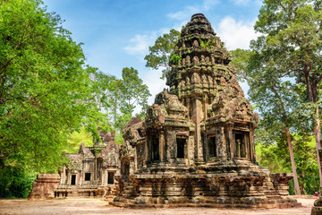 Main tower of ancient Thommanon temple in Angkor, Cambodia