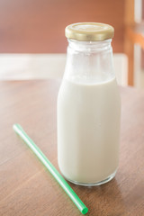 Bottle of soy milk with black sesame