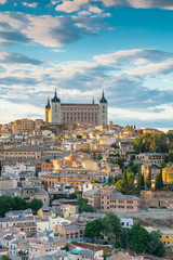 Toledo, Spain town city view at the alcazar - obrazy, fototapety, plakaty