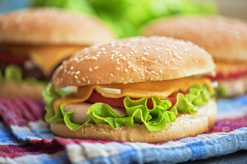 home made burgers