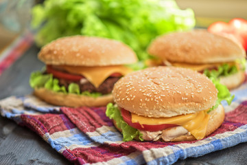 home made burgers