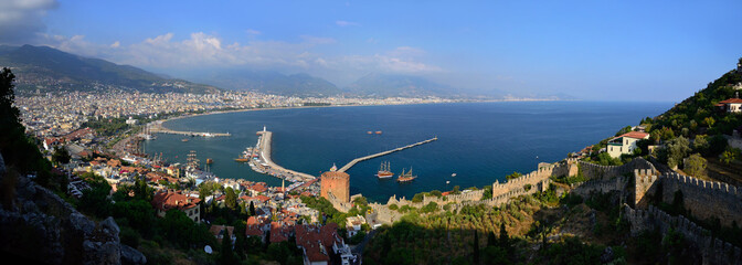 View of Alanya harbor, Turkey