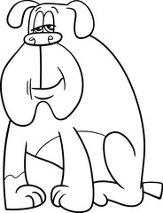 sitting dog coloring page