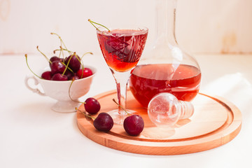 wine and berries