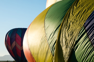 Fototapeta premium Hot air balloon in flight