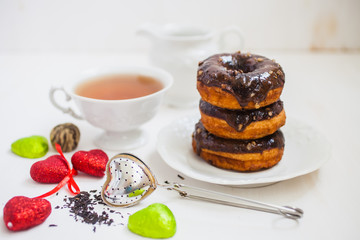 tea and donuts