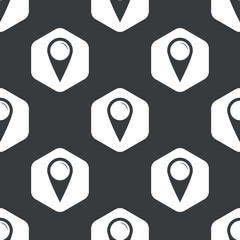Black hexagon map marker pattern