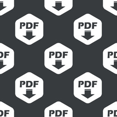 Black hexagon PDF download pattern