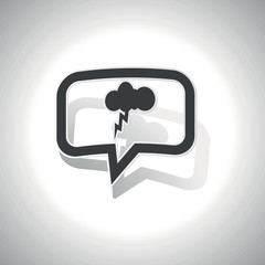 Curved thunderstorm message icon