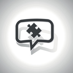 Fototapeta premium Curved puzzle message icon