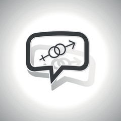Curved gender signs message icon