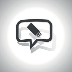 Curved USB stick message icon