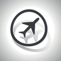 Obraz premium Curved plane sign icon