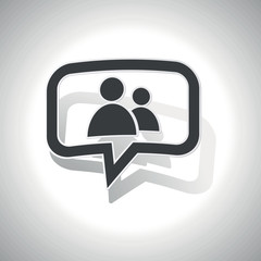 Curved contacts message icon