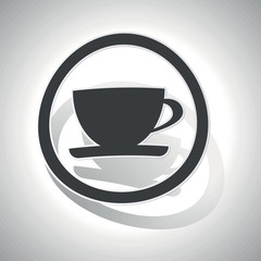 Curved cup sign icon
