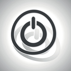 Curved power sign icon