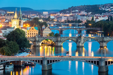 Prague at dusk