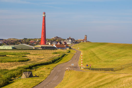 Lighthouse at the coast of Den Helder in Northern Holland