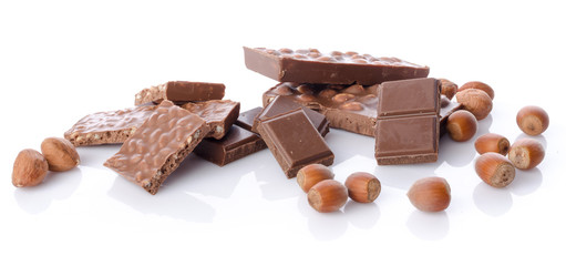 Chocolate with hazelnuts