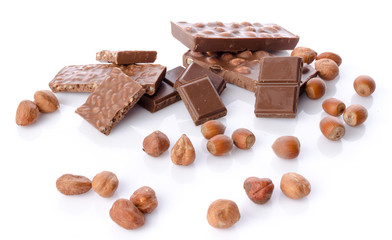 Chocolate with hazelnuts