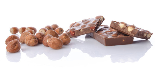 Chocolate with hazelnuts