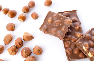 Chocolate with hazelnuts
